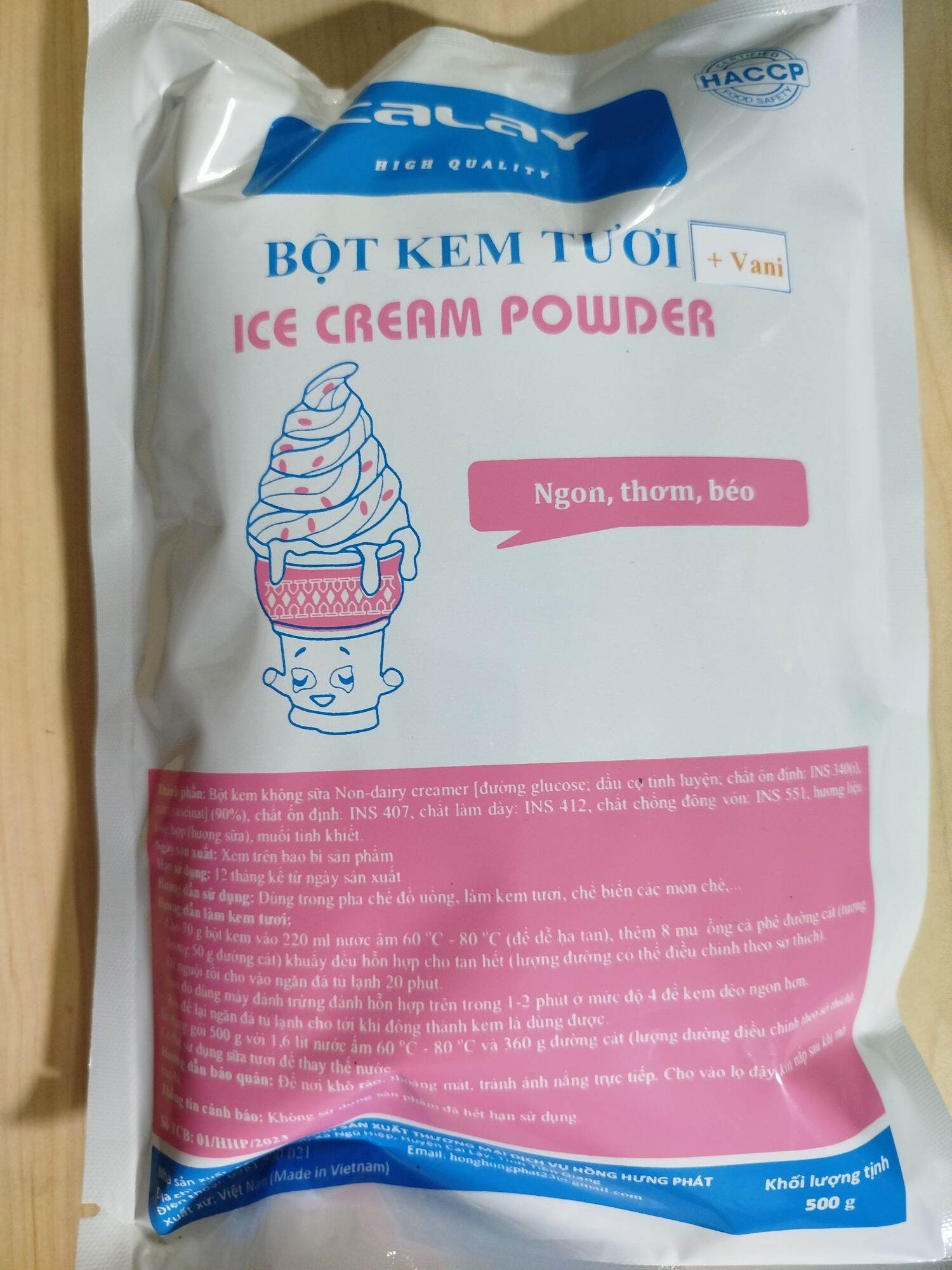 Bột làm kem vị vani 500g - whipping cream trà sữa, kem tươi, kem viên vị vani.
Ngon, thơm, béo, rẻ, dễ làm tại nhà