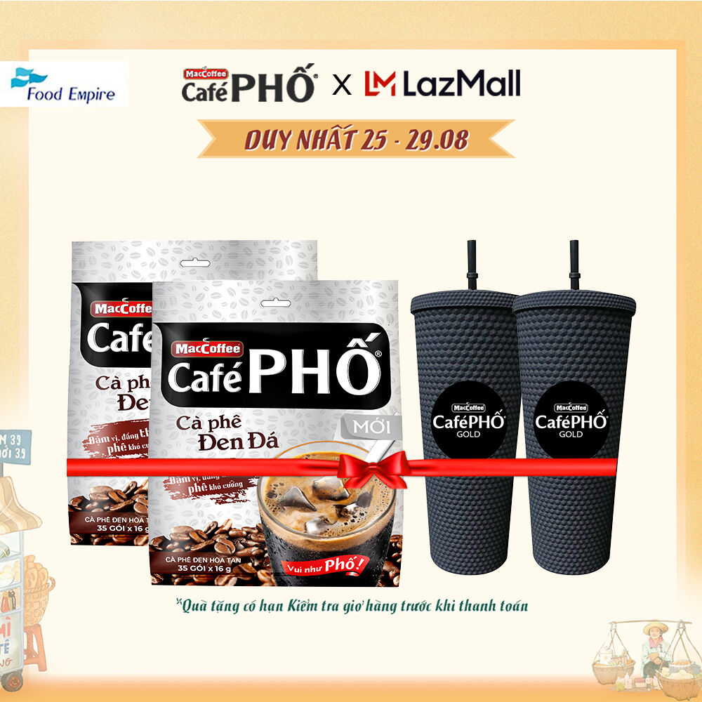 Combo 2 túi cà phê phố đen đá maccoffee