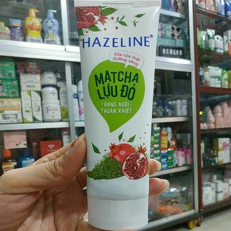 [Hcm]Sữa Rửa Mặt Sáng Dangừa Đốm Nâu Hazeline Matcha Lựu Đỏ 100G