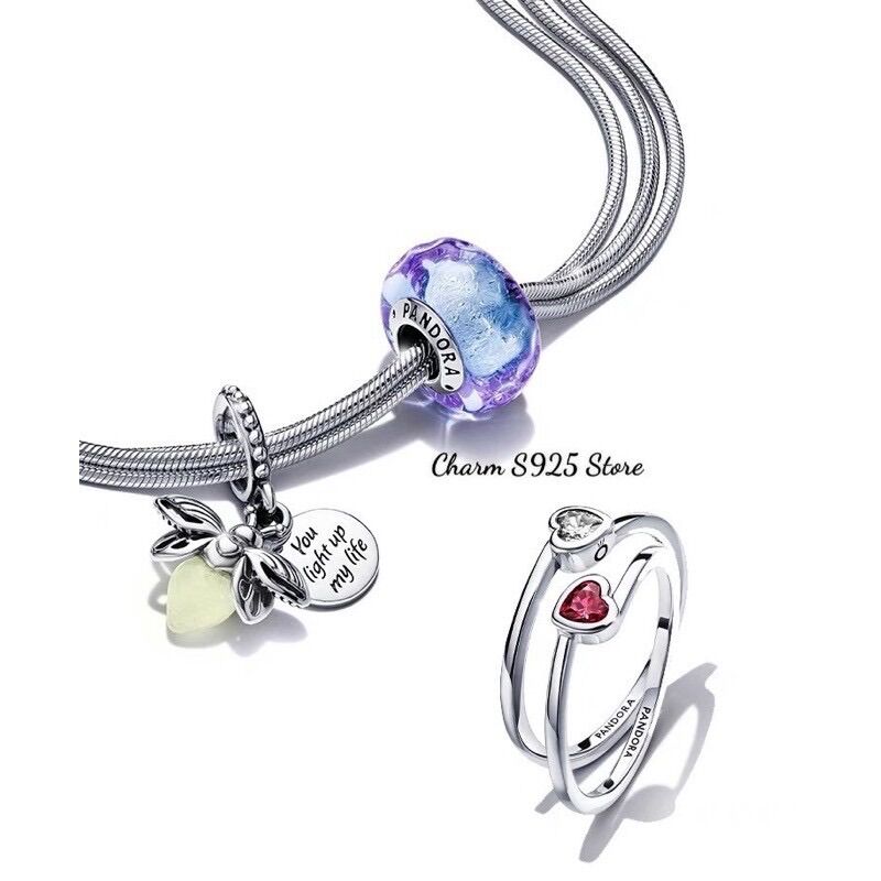 CHARM PAN ALE TREO ĐOM ĐÓM PHÁT SÁNG BẠC S925