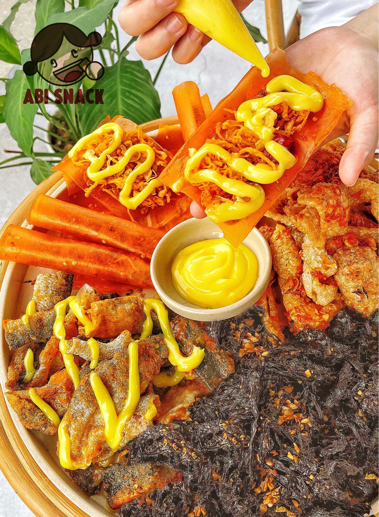 Combo Sản Phẩm Bánh Tráng & Snack Best Seller (6 Món) - Abi Snack - 470gram