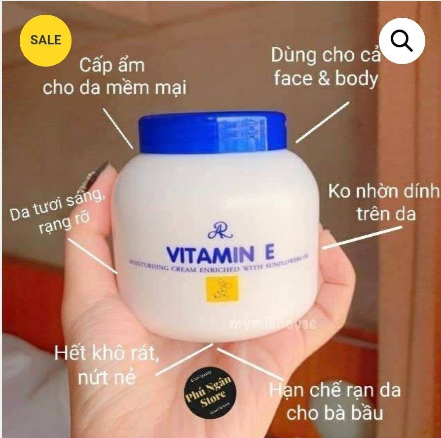 [HCM] Kem dưỡng da giữ ẩm Vitamin E Aron Thái 200g