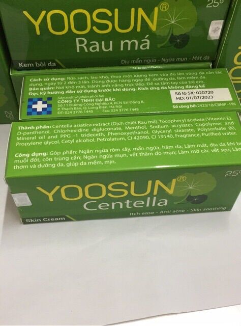 Kem bôi da yoosun rau má-tuýp 25g