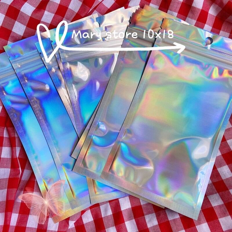 5 Bọc zip hologram, túi zipper đựng sản phẩm