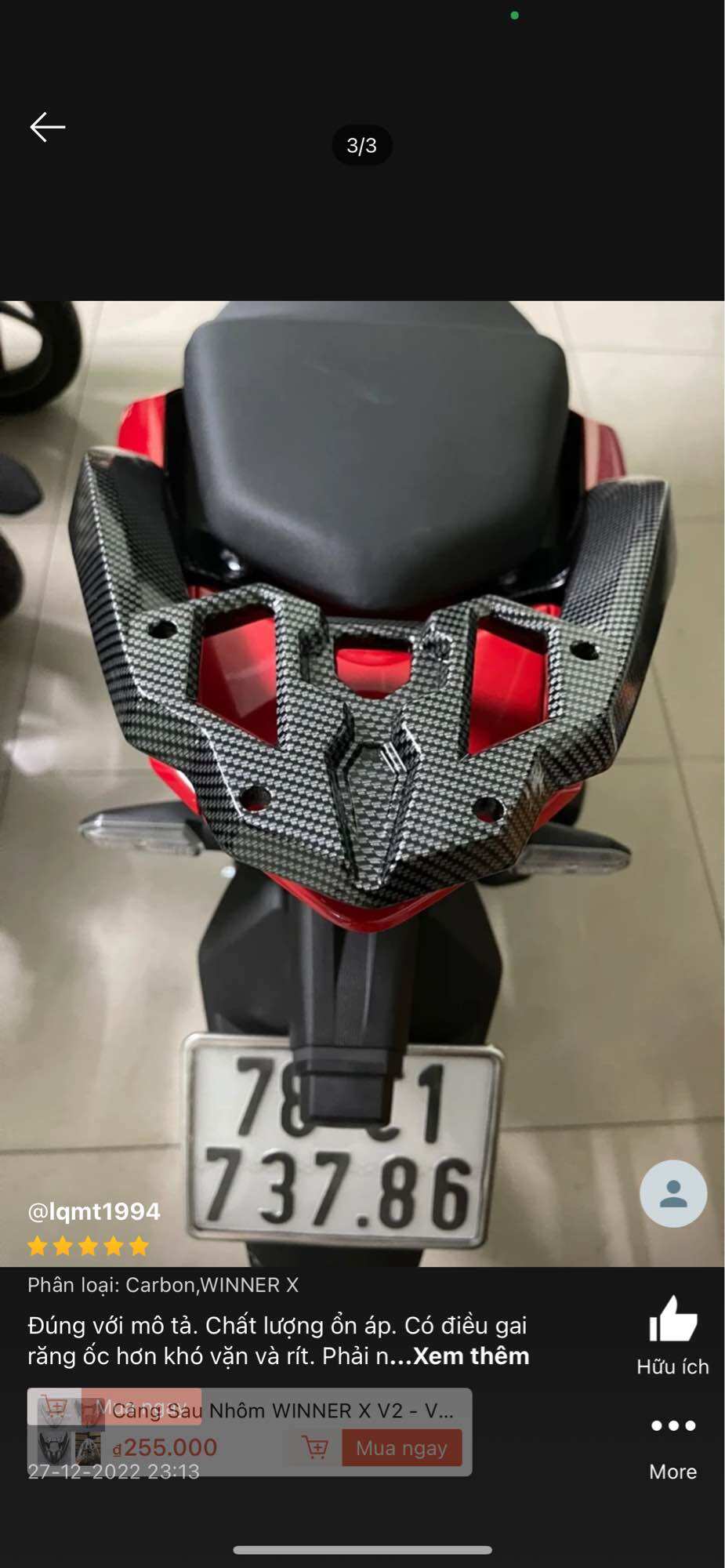 Cảng Winner X CacBon Cảng Sau winner x Robot