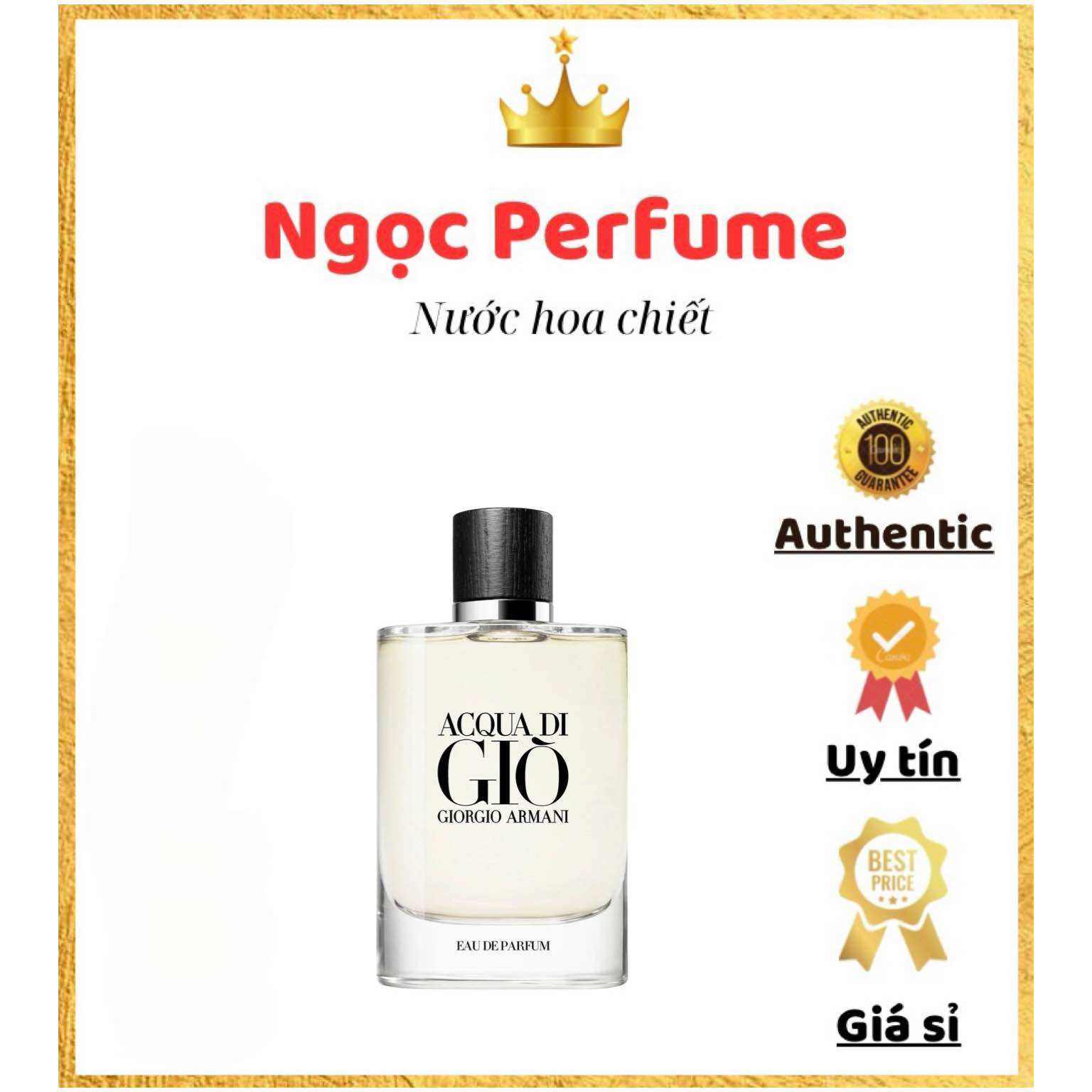 10ml Nước hoa chiết Giò trắng edp - Nước hoa nam