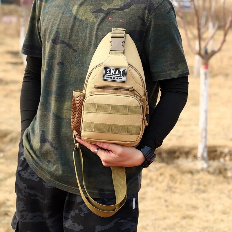 Túi Đeo Ngực Rằn Ri Cho Nam Vải Oxford Phong Cách Hàn Quốc Túi Đeo Chéo Một Bên Vai Chịu Mài Mòn Chống Thấm Thời Trang Túi Đeo Trước Ngực Thể Thao Thường Ngày