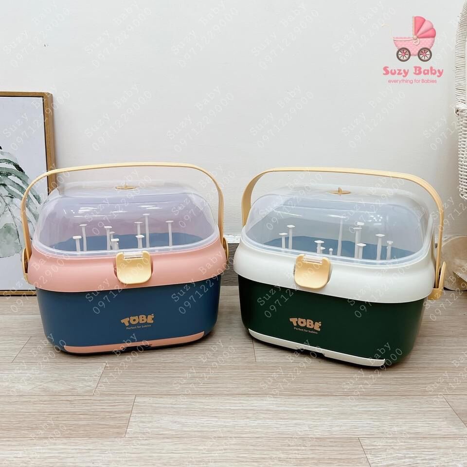 Khay úp bình sữa binky tobe cao cấp có nắp đậy