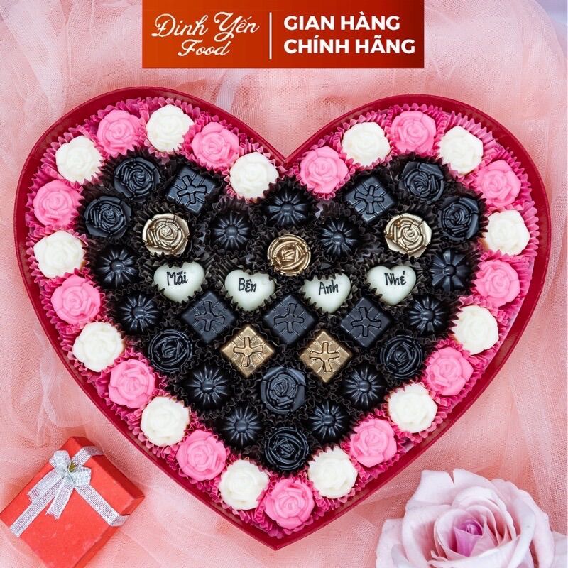 Hộp quà tặng socola valentine/30x3.5cm/57-58viên/m5c