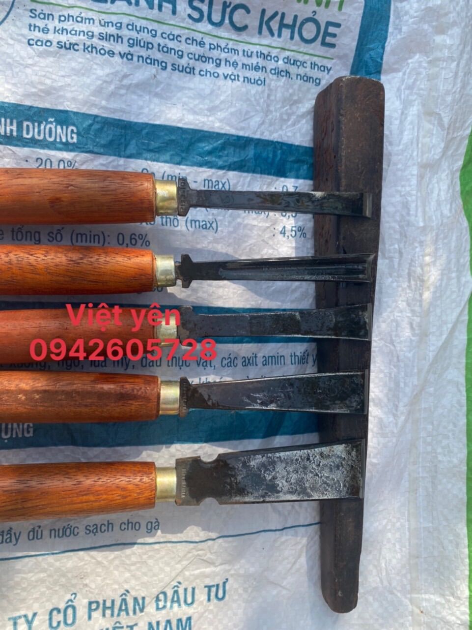 Bô đục  mộc , bộ dao tiện( 5 cây)