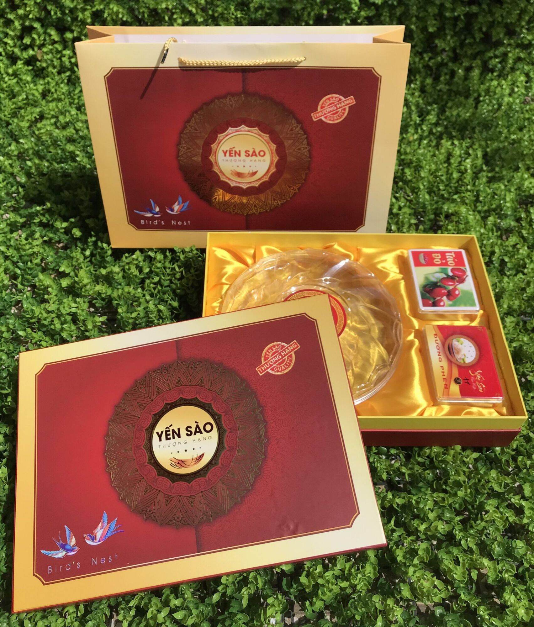 HỘP ĐỰNG YẾN SÀO   (2 KHAY TÁO +  ĐƯỜNG )