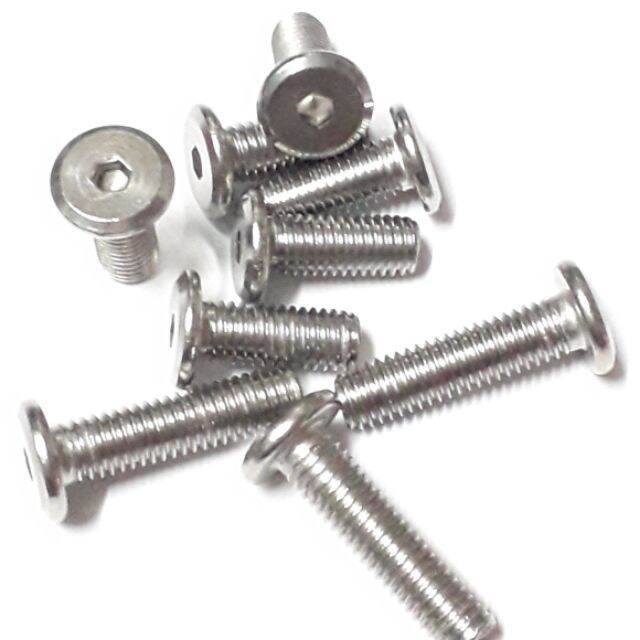 Ốc lục giác dẹp inox 6lyx 2cm x10.con