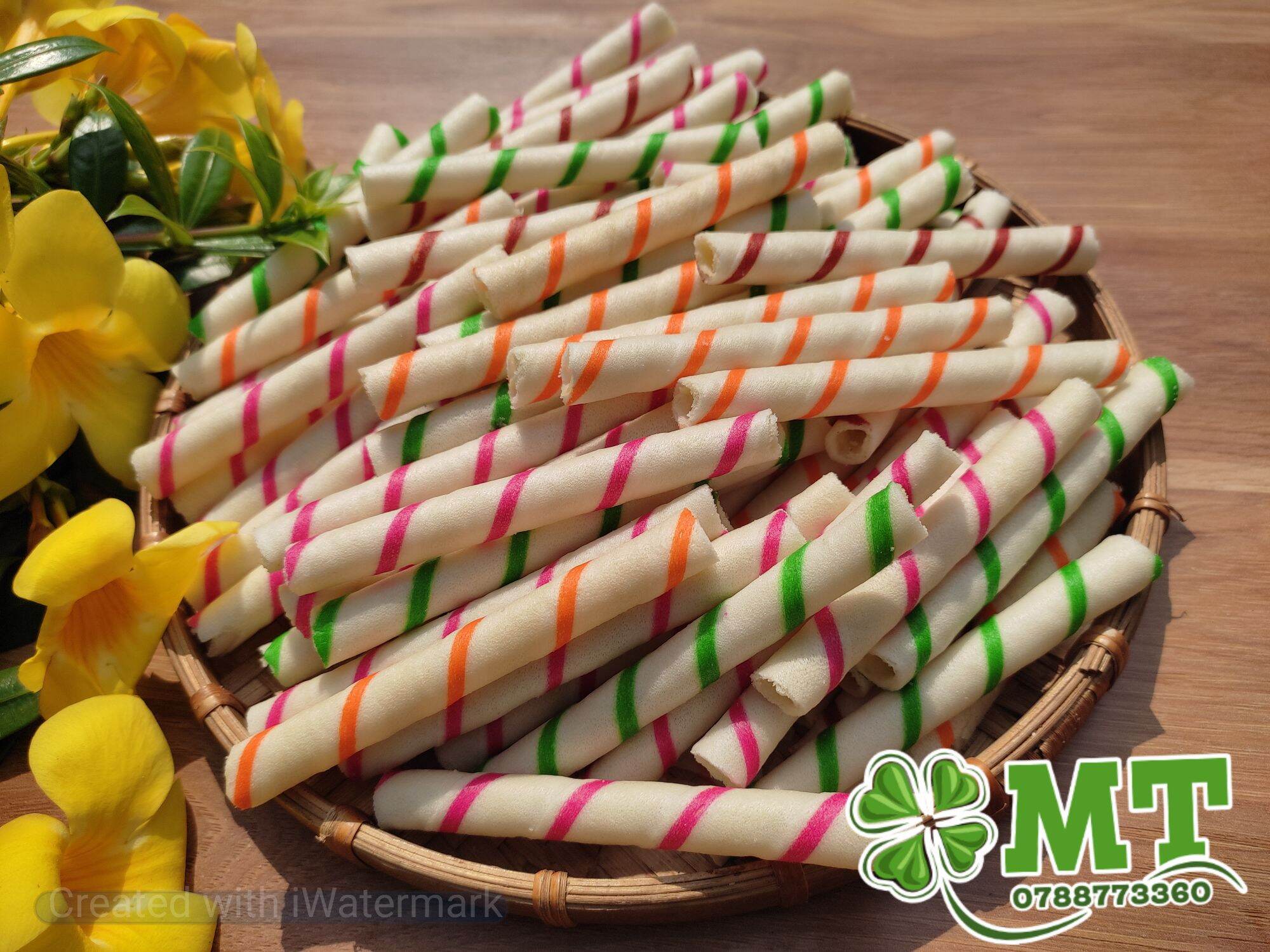 Bánh ống quế nhân kem mix vị 500g