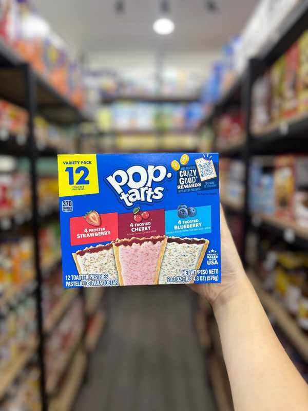 Bánh nướng Pop Tart Mỹ hộp 8 cái ( 384g) các vị thơm ngon hấp dẫn
