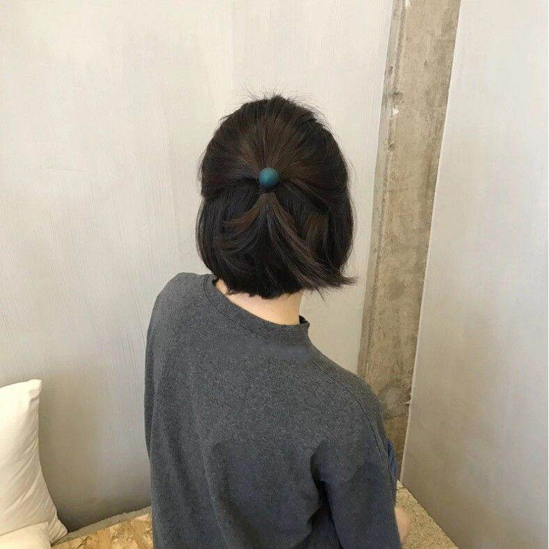 Dây buộc tóc hạt nhựa nhám đơn giản