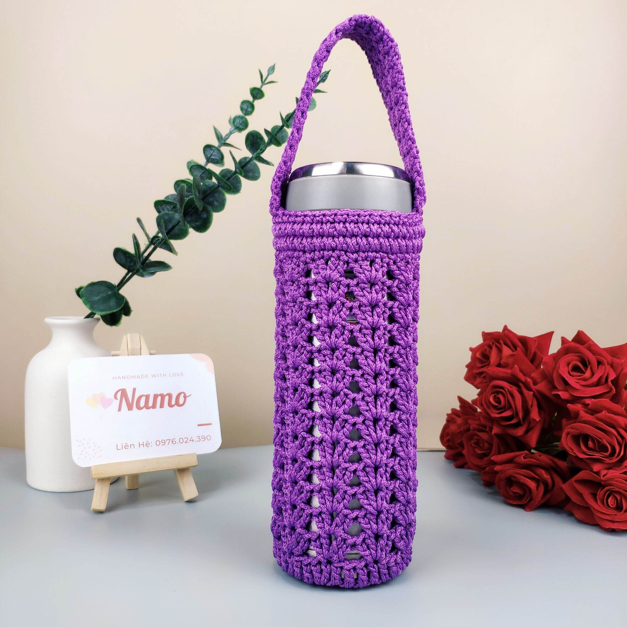 Túi đựng bình giữ nhiệt size 500ml handmade