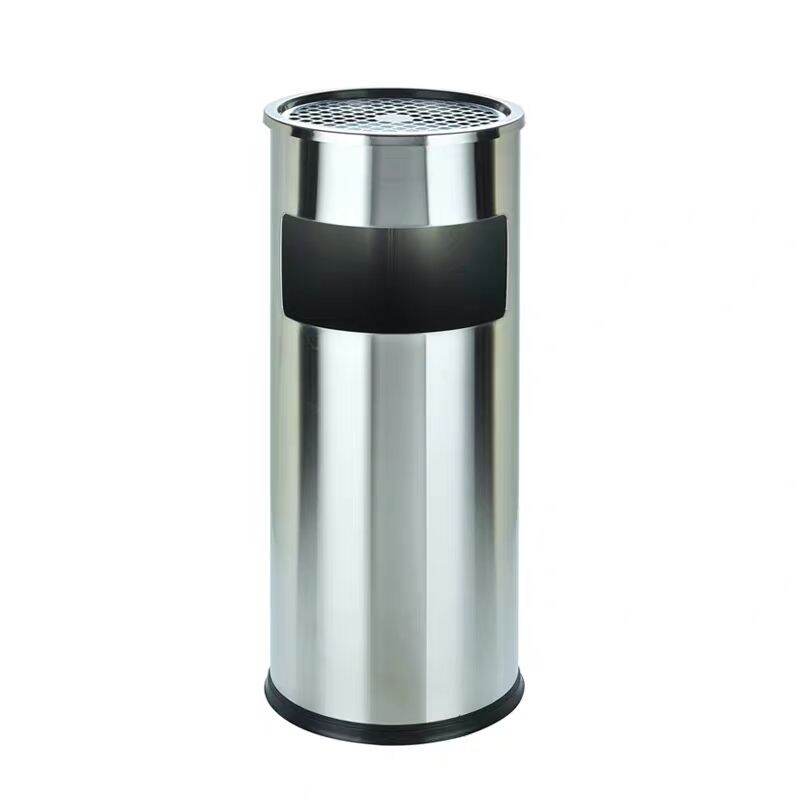 Thùng rác inox có gạt tàn