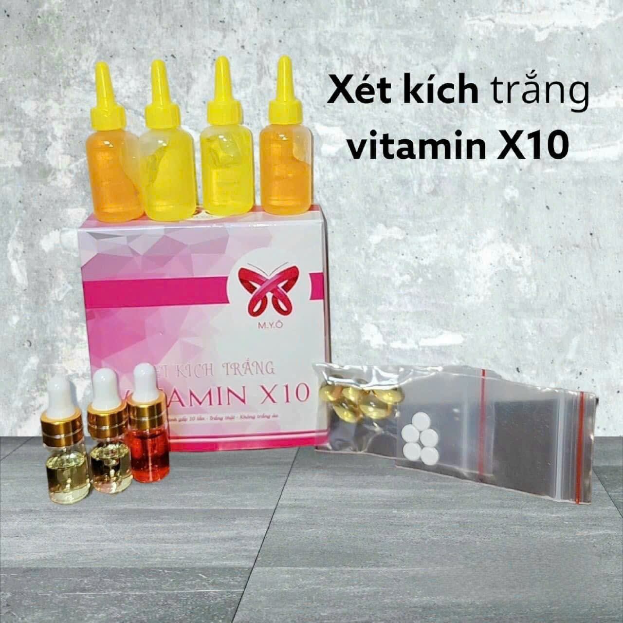 set kích trắng vitamin x10.