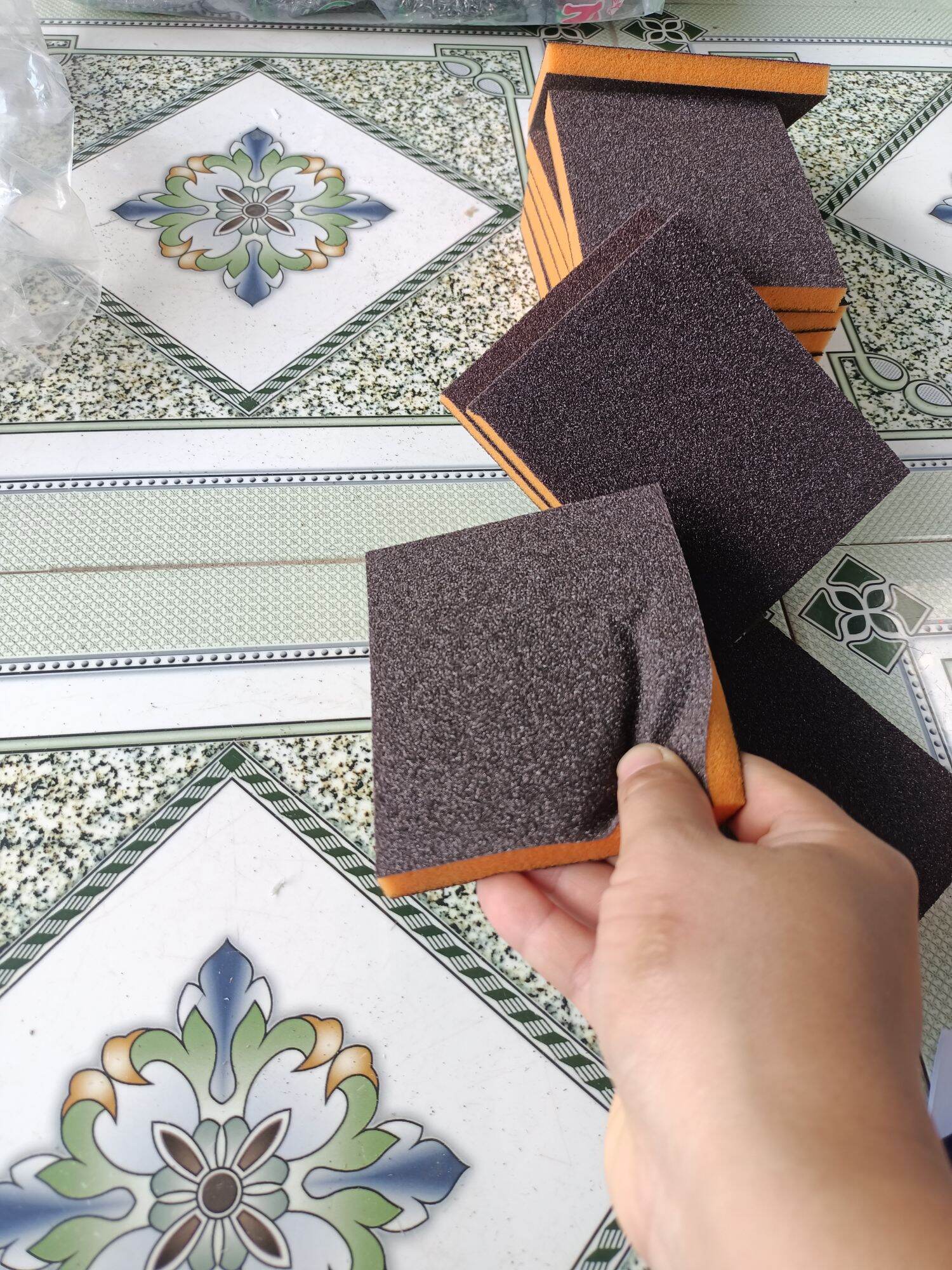 cước mút nhám 2 mặt chà xoang nồi