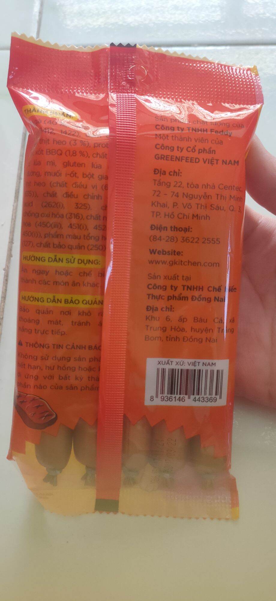 Xúc xích vị bbq gói 100g