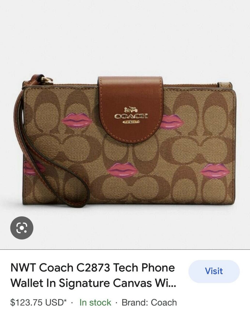 VÍ COACH TECH PHONE WALLET HỌA TIẾT SIÊU ĐẸP
