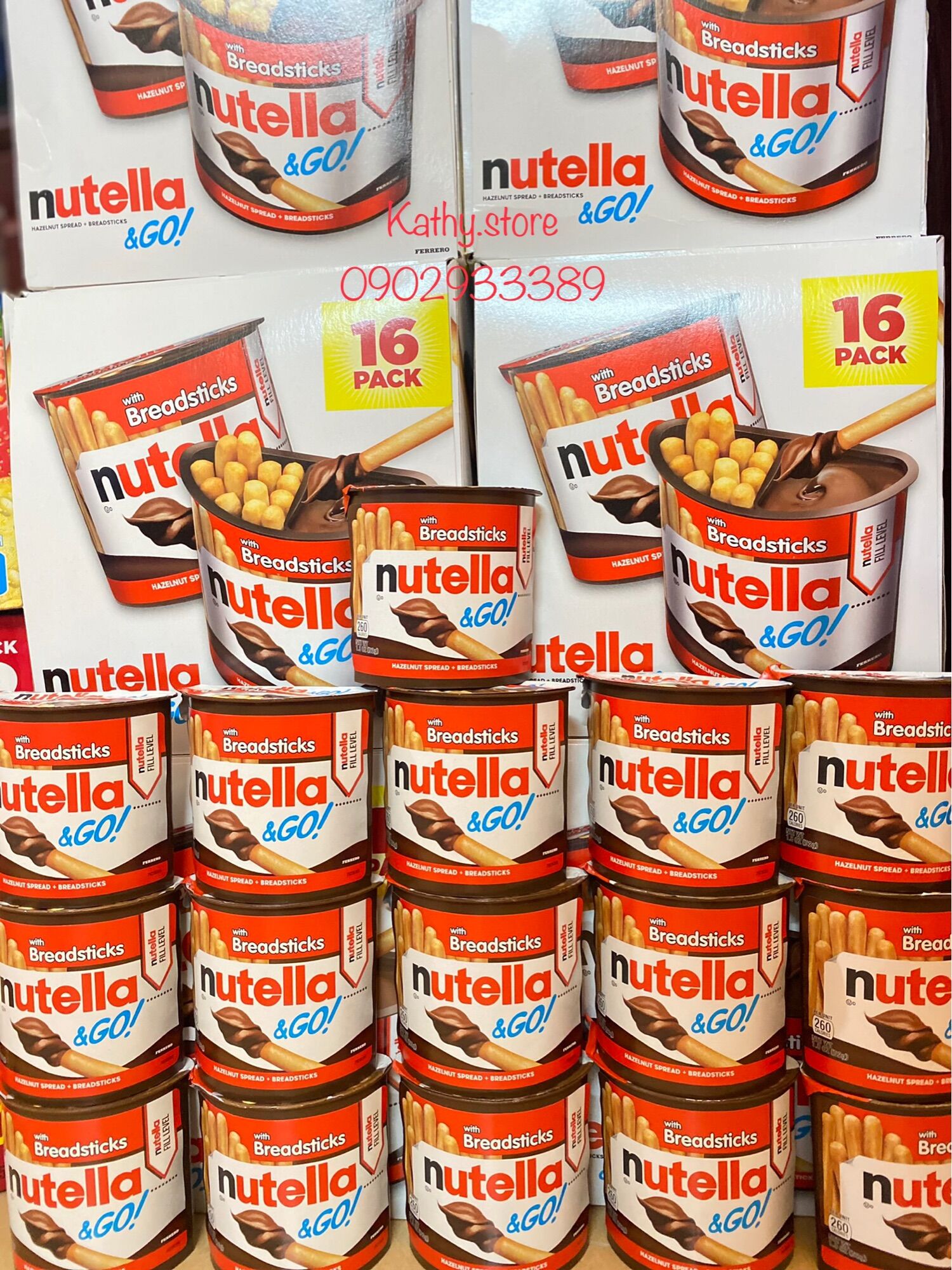 Bánh que chấm Socola Nutella & Go 52g của Mỹ