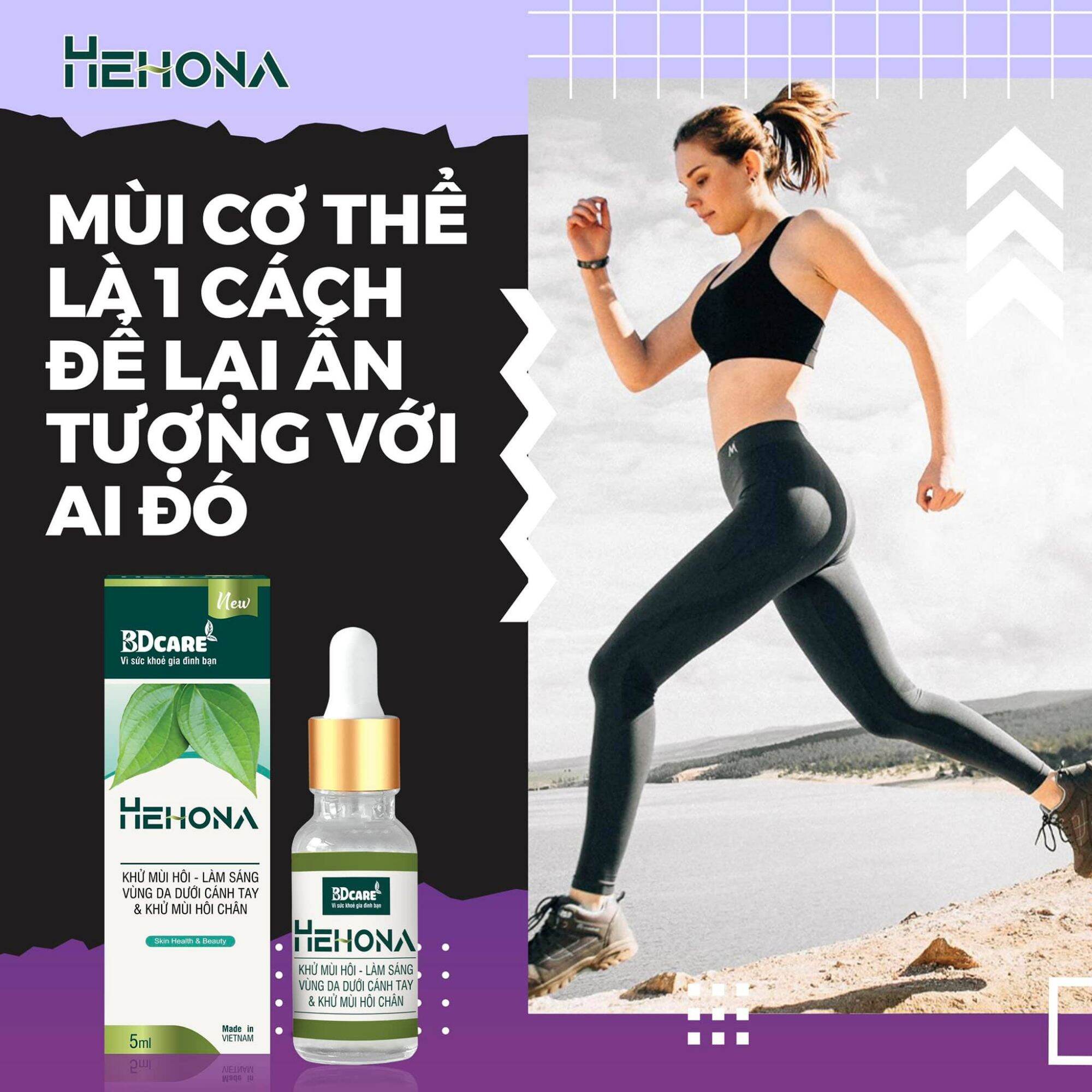 Serum trị hôi chân và hôi nách, đổ mồ hôi tay HEHONA, hiệu quả chỉ sau 1 lọ