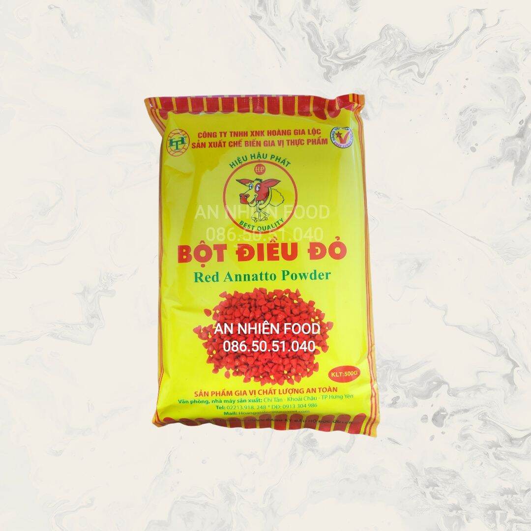 Bột Điều Đỏ Red Annatto Powder Gói 500Gram
