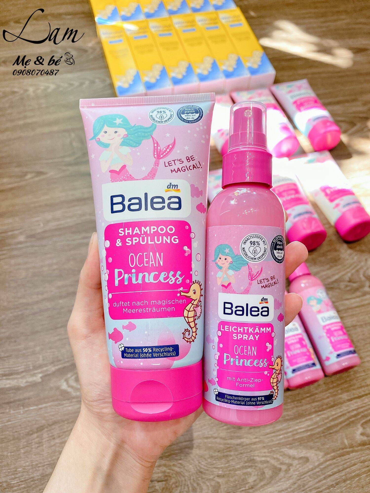 Bộ Dưỡng tóc và son cho bé Balea