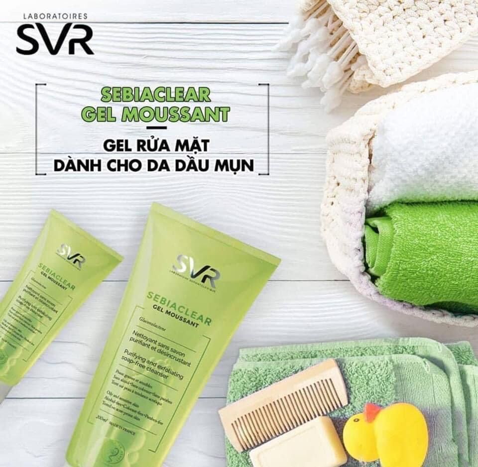 Sữa rửa mặt SVR tuýp 200ml dạng gel Pháp