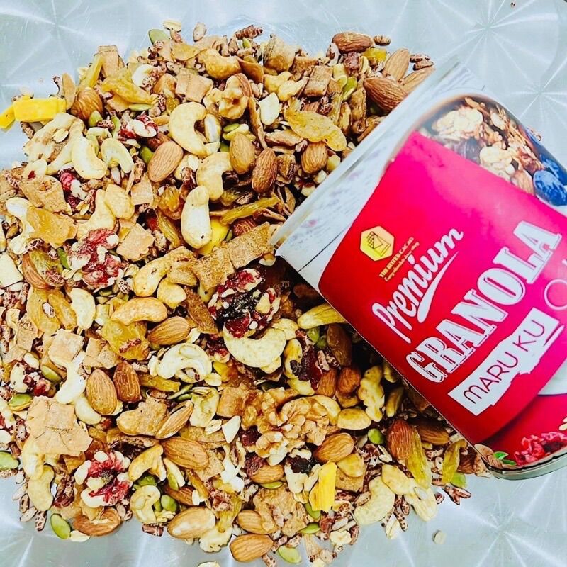 Ngũ cốc ăn kiêng granola maru ku hộp 500g