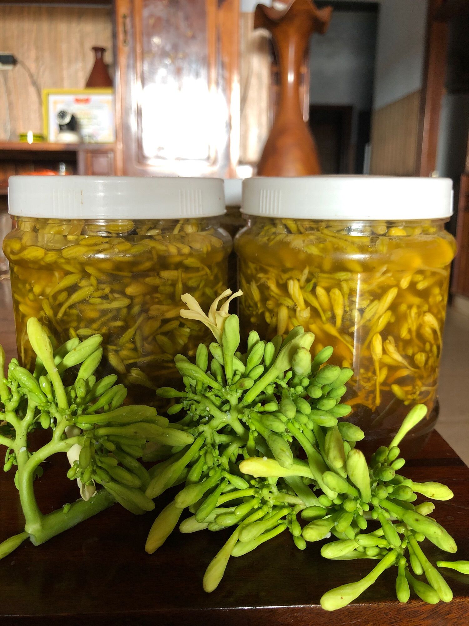 Hoa đu đủ đực tươi dầm mật ong hoa cape