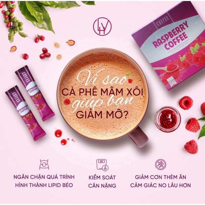 Combo 3 tặng 1 cà phê mâm xôi đỏ chính hãng ( 3 hộp 15 gói và 1 hộp 7 gói)