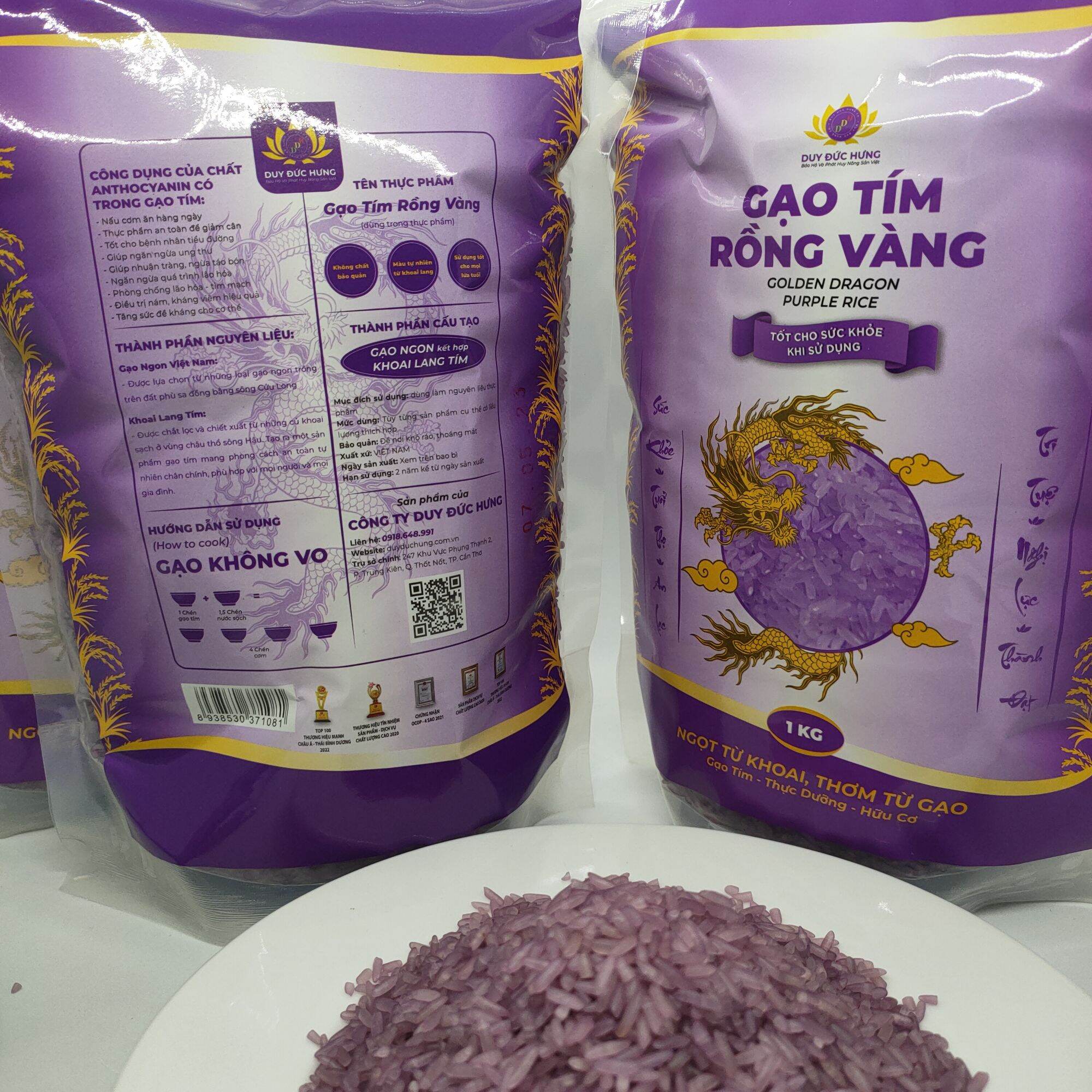 GẠO TÍM KHOAI LANG ( GẠO KHÔNG VO) 1 KG
