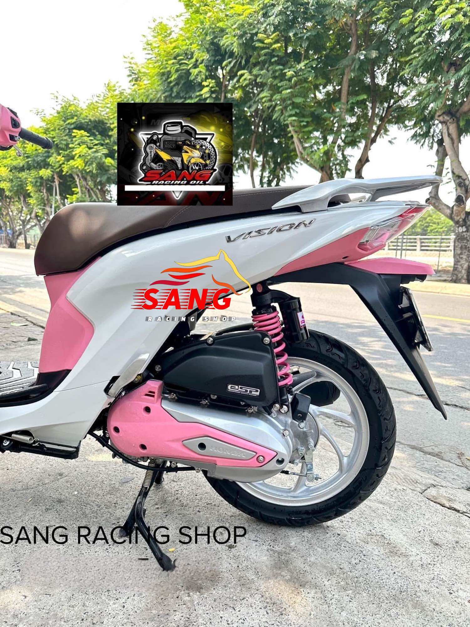 Phuộc RCB MB2 PLUS  ( có núm Tăng Chỉnh) Hồng Cute Chính Hãng cho Vario/Click/Vision...