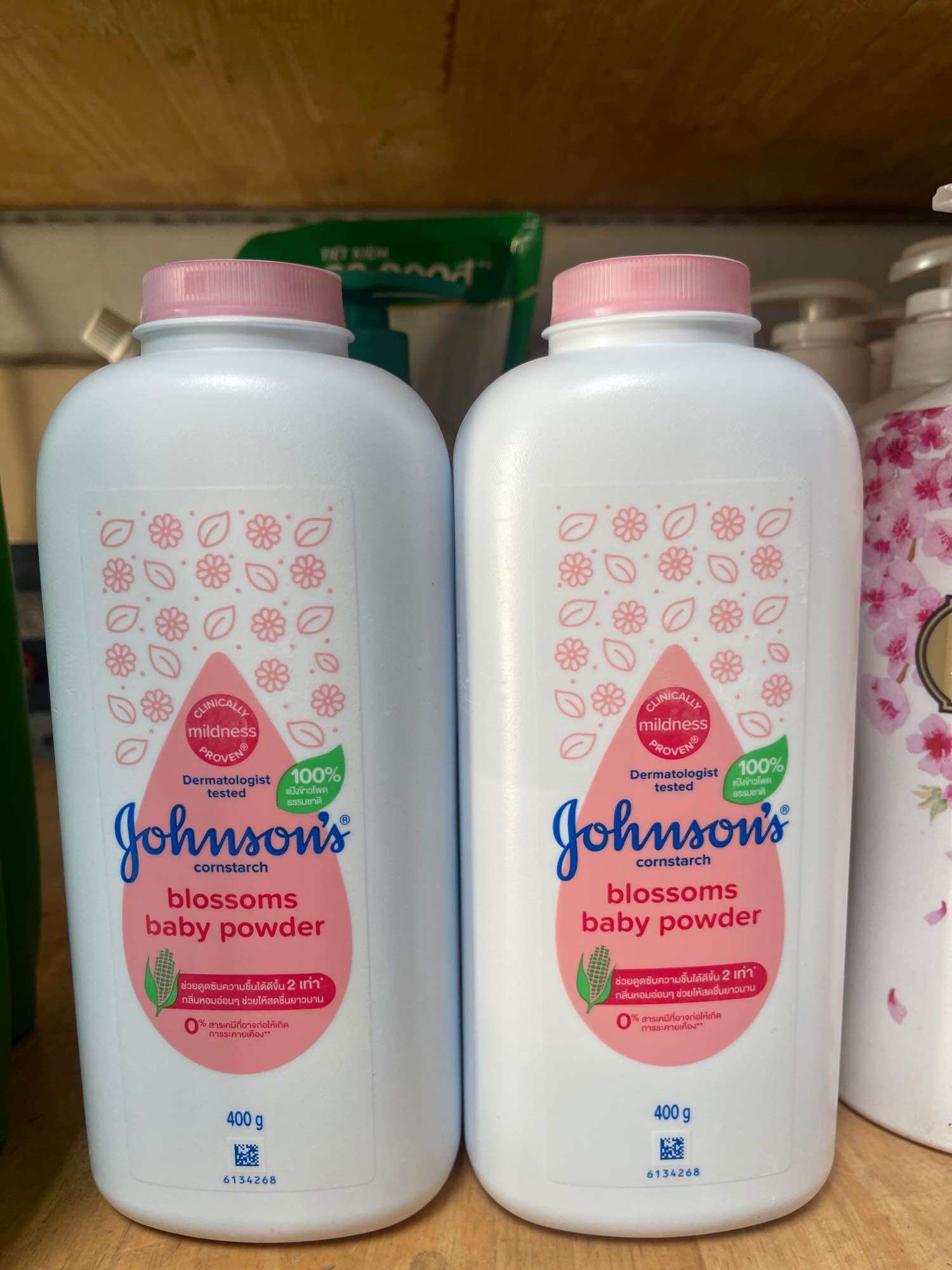 Phấn Johnson baby thái một chai 400g (chai lớn)hàng mới giá mới