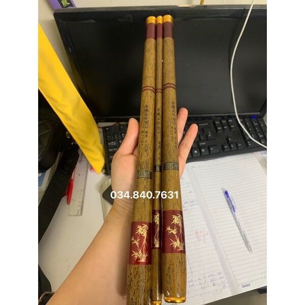 Cần 3 tấc Trúc Vàng siêu đẹp, siêu gọn