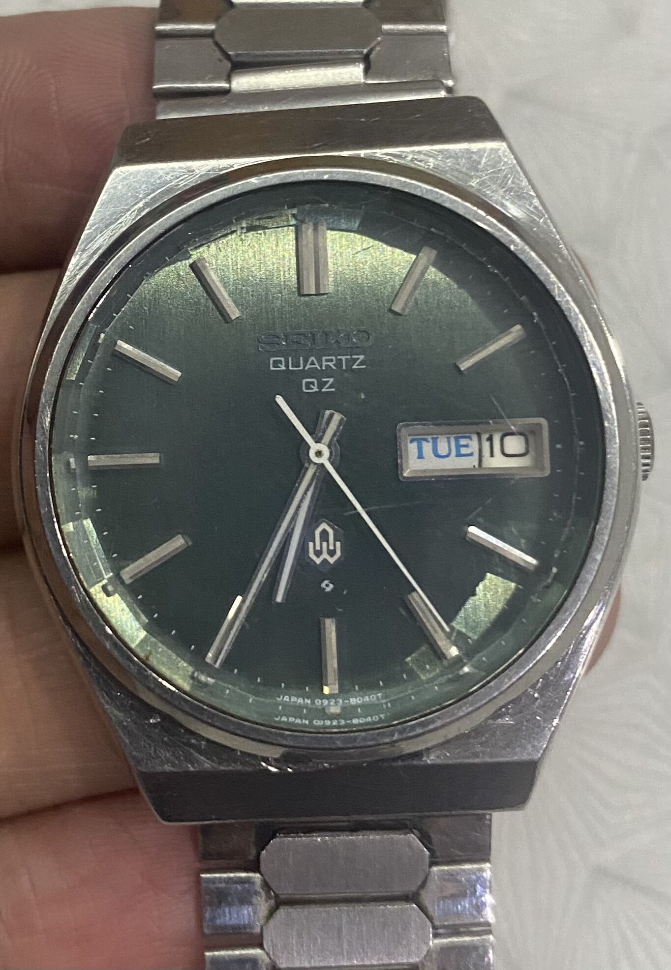Ðồng hồ hiệu SEIKO của Nhật mặt xanh rất đẹp