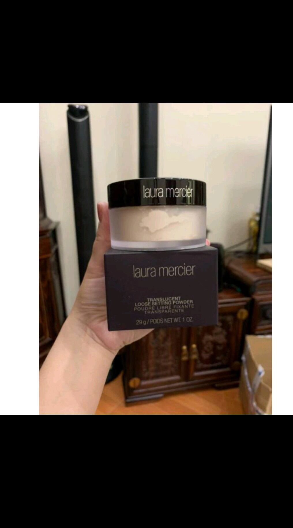Phấn phủ bột laura siêu mịn không màu