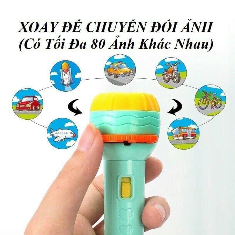 Đèn pin chiếu 80 hình cho bé