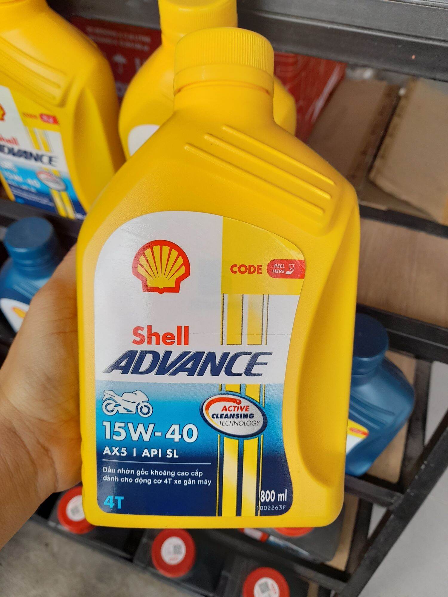 Nhớt Shell Advance 4T AX5 15W40 800ml - MixASale