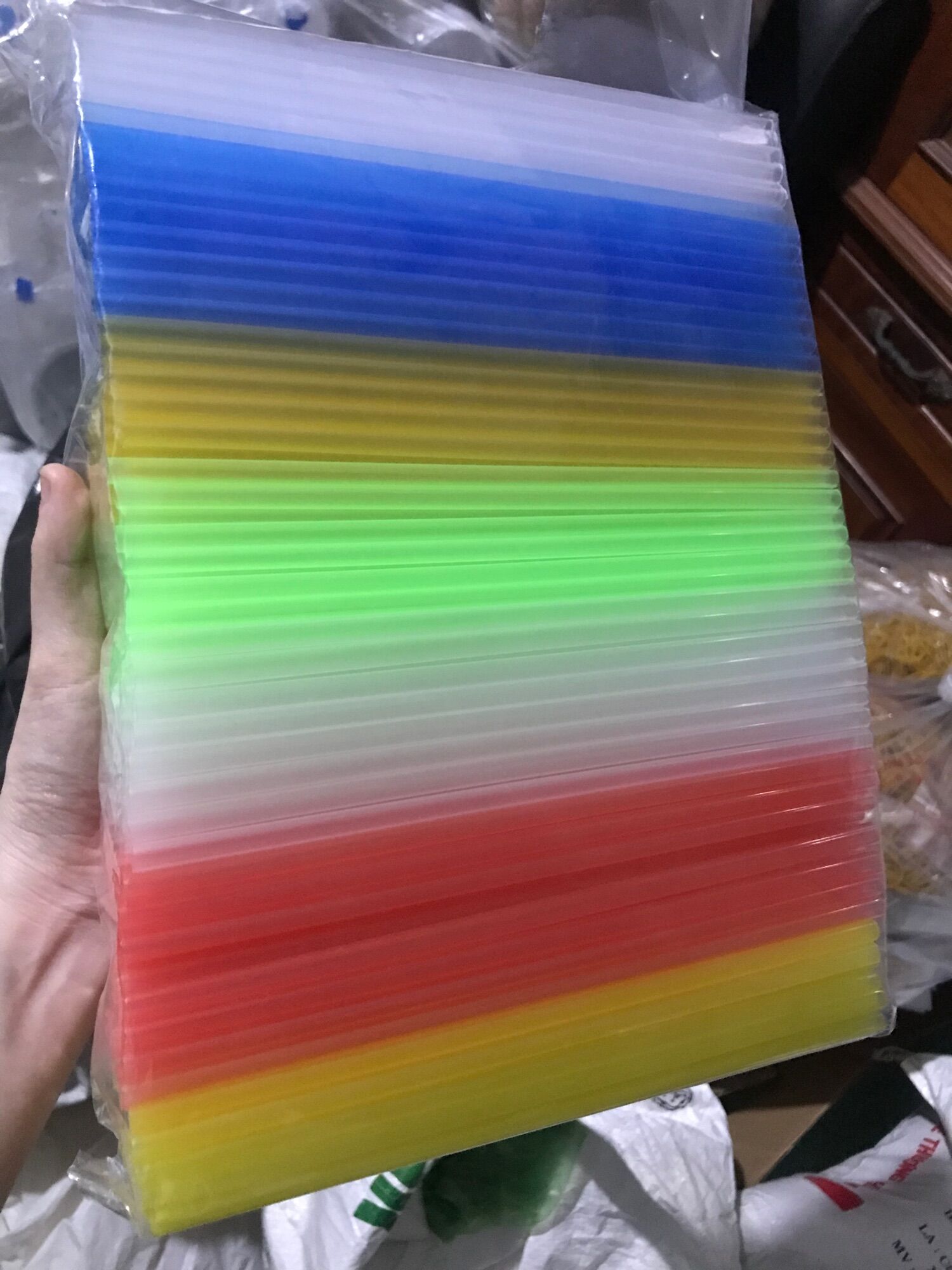 bịch ống hút loại zin đẹp cứng cáp nhựa an toàn dùng để uống nước mía/trà tắc.....