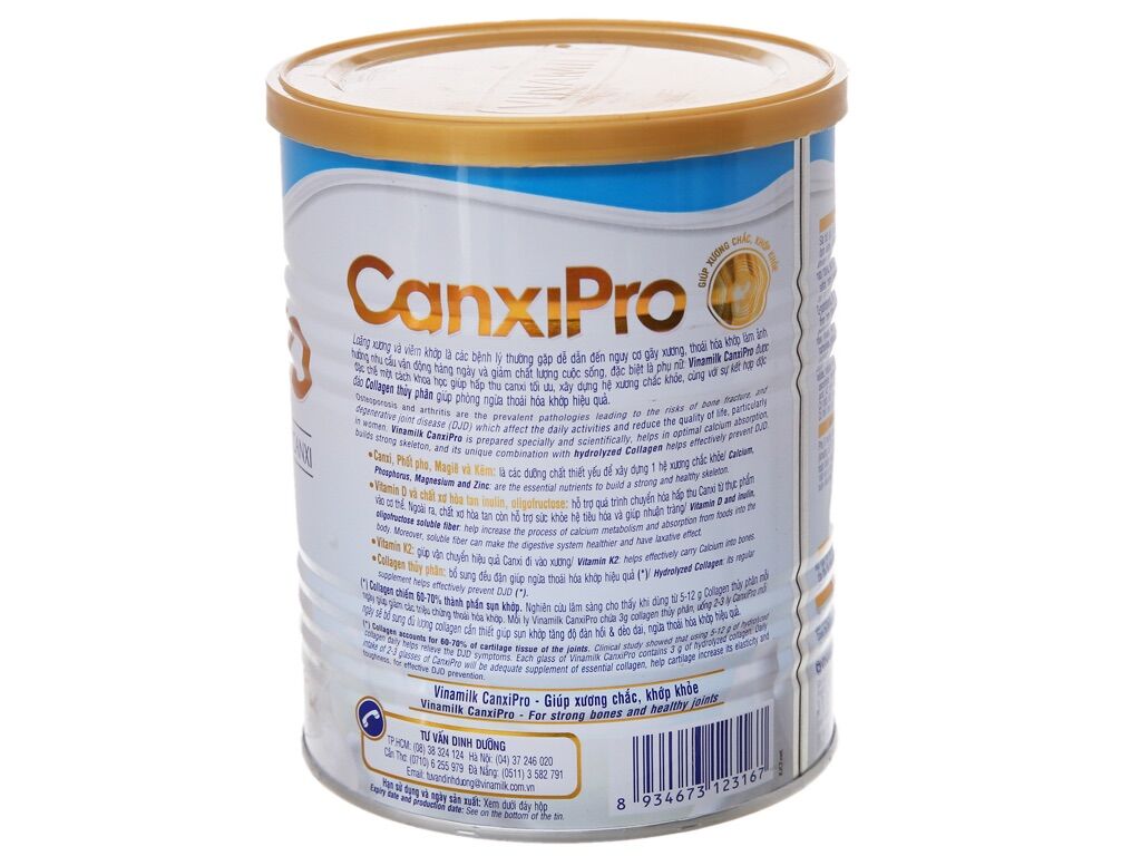 [HCM]Sữa bột vinamilk canxipro lon 900g