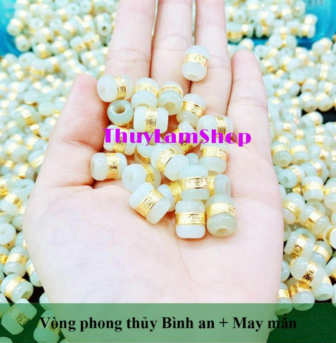 Mặt dây chuyền, lu thống ngọc dát vàng làm vòng cổ, vòng tay lu thống đẹp