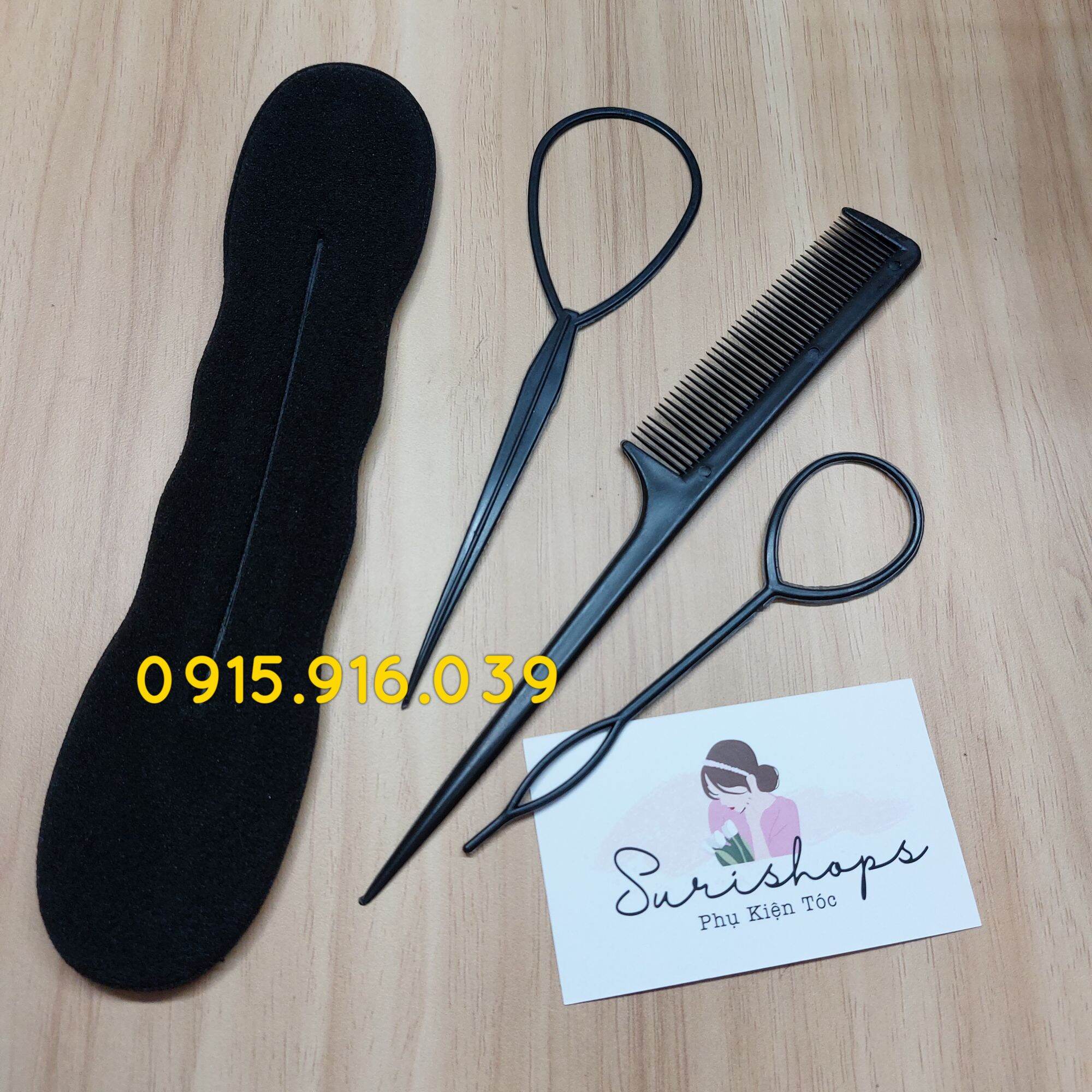 Bộ 4 Dụng Cụ Tạo Kiểu Tóc Đa Năng, Búi Tóc