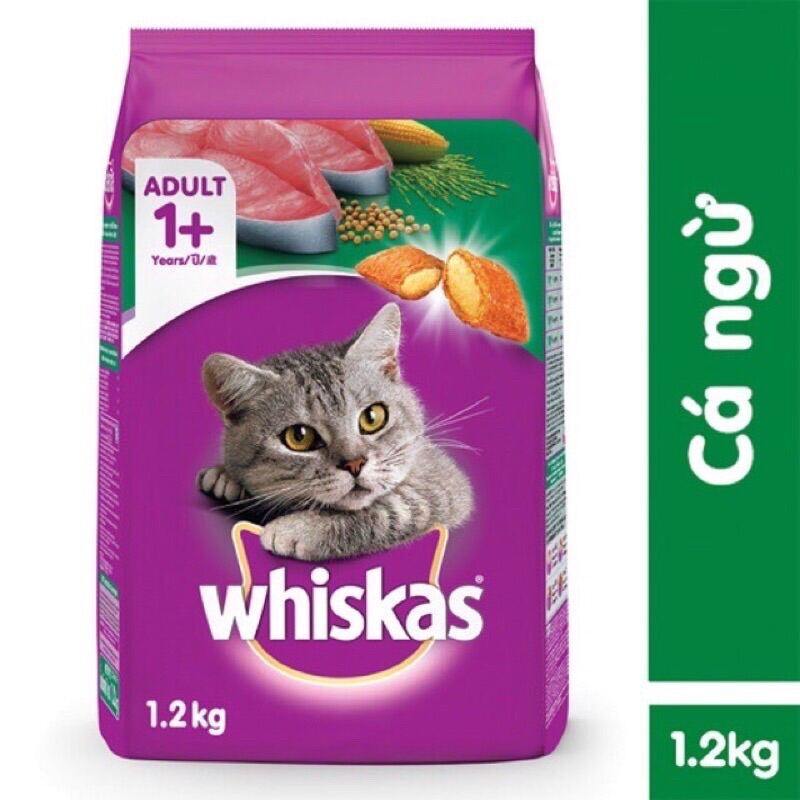 Hạt thức ăn khô dành cho mèo Wishkas vị cá ngừ 1kg2