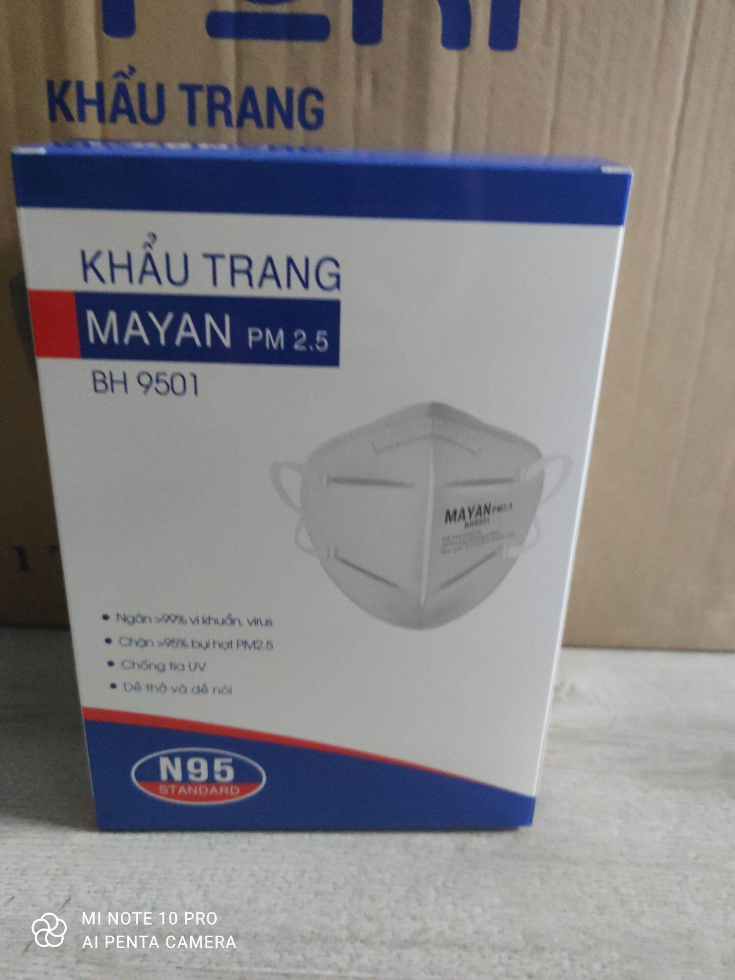 Khẩu trang n95mayan 1 hộp 60 cái trắng