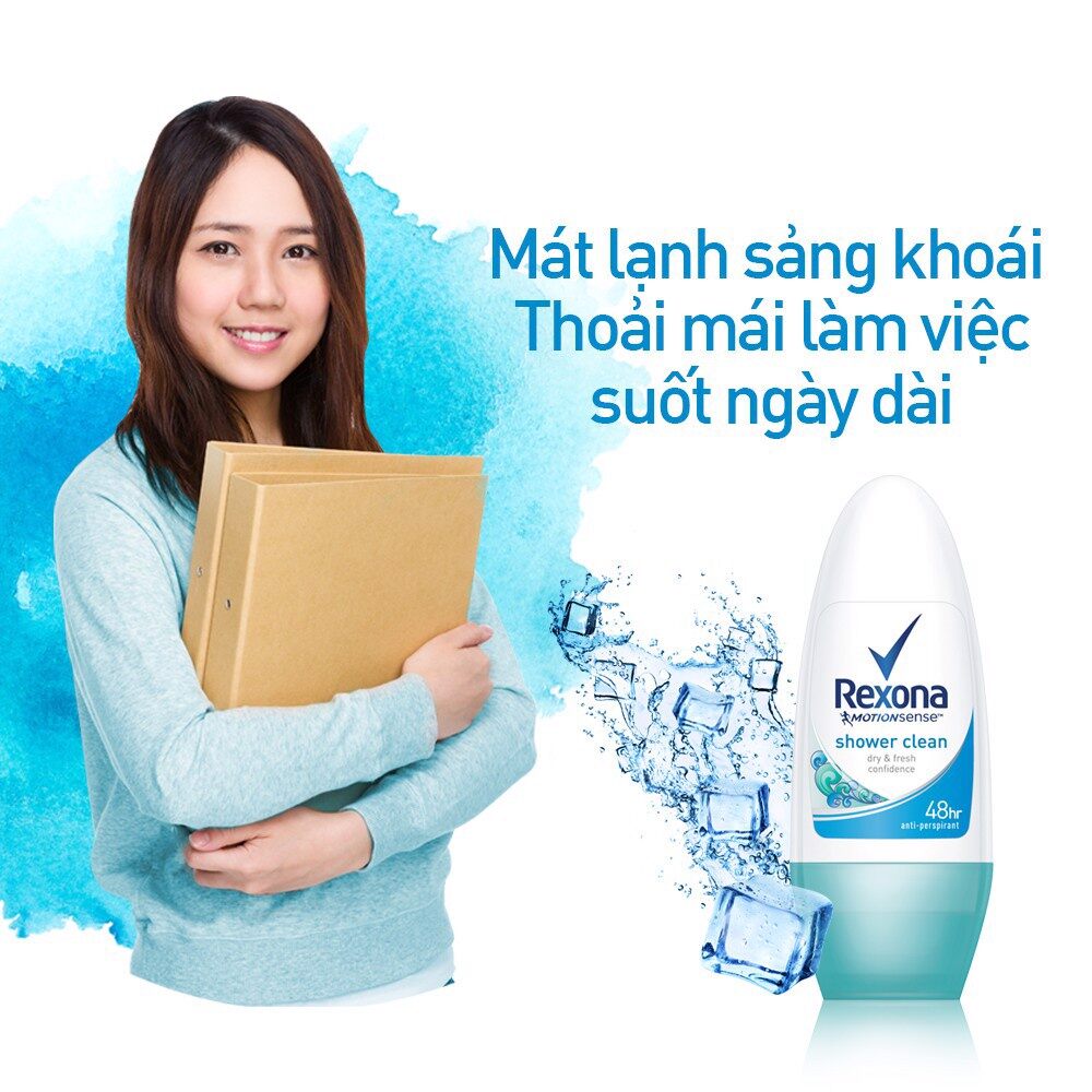 Lăn khử mùi Rexona Shower Clean chai 50ml