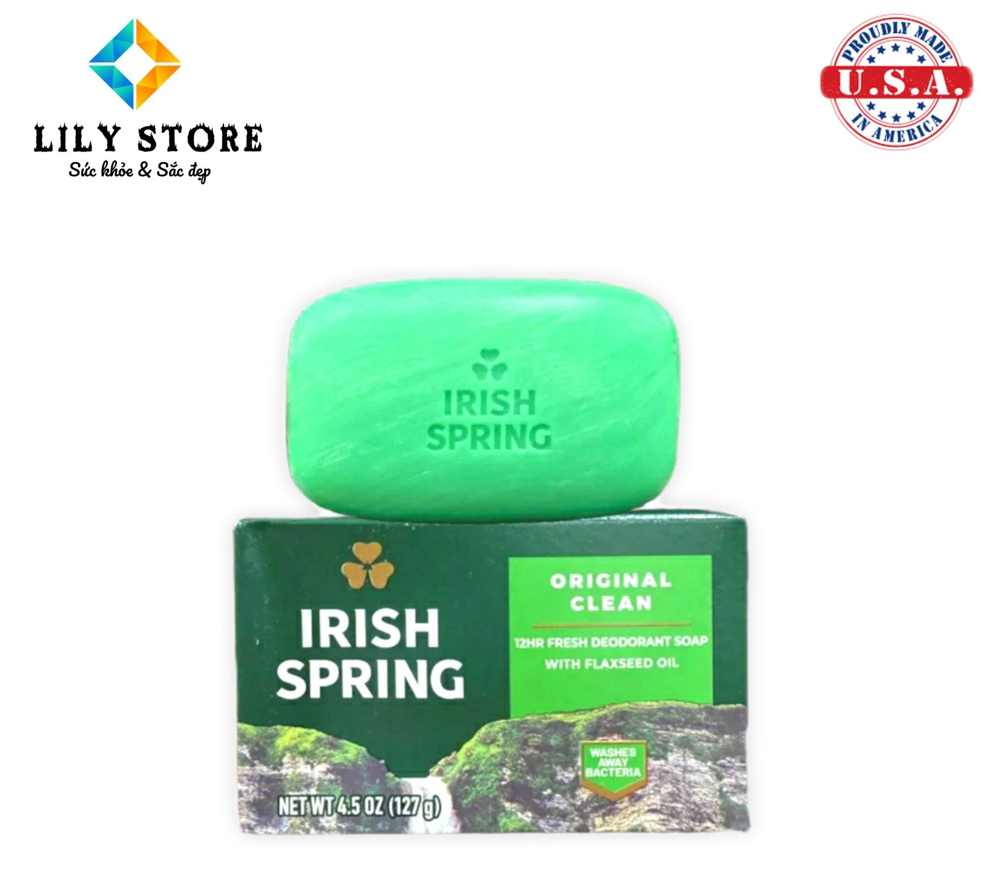 Set xà bông cục diệt khuẩn Irish Spring - Original Clean with Flaxseed oil - MẪU MỚI