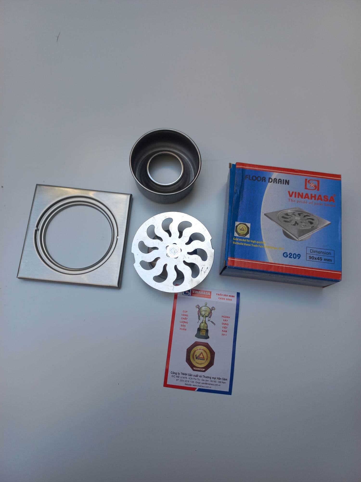 Thoát sàn inox VINAHASA D76 và D90